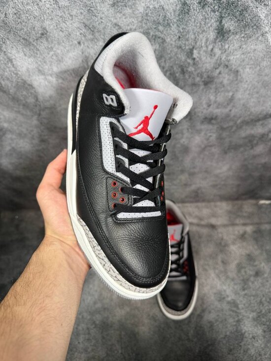 Size 9 | Jordan 3 Black Cement No Box | Pre-Owned